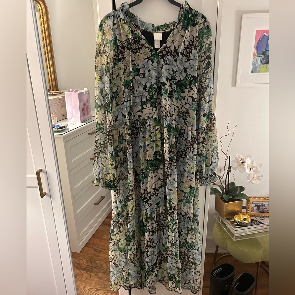 H&M long floral dress